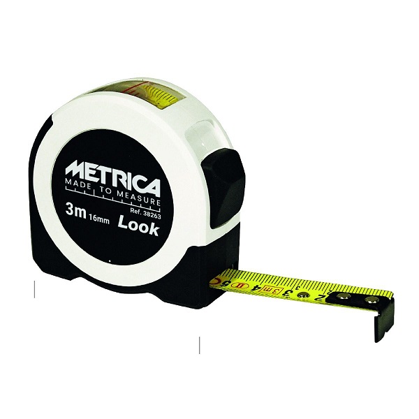 Metro flessibile 3 mt autobloccante 3 bottoni Metrica da 25 mm  Copia