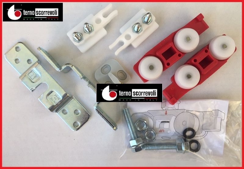 Kit per porta scorrevole per infissi in legno a mantovana alluminio CLASSIC - TERNOSCORREVOLI