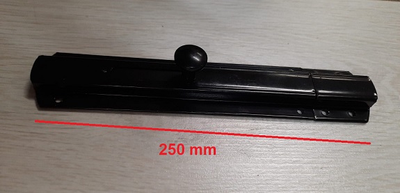 Catenaccio orizzontale nero da 250 mm 565-15 tecno 