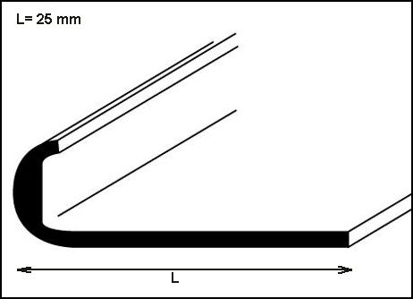 Profilo alluminio lucido unghietta