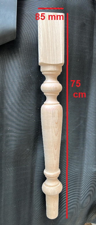 Gamba tavolo tornita 85 mm FAGGIO
