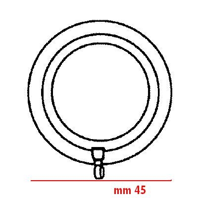 Terminali Per Tenda A Palla In Metallo - 2 Pezzi, Adatti Per Aste Ø22 Mm, 3 Misure (Nero)