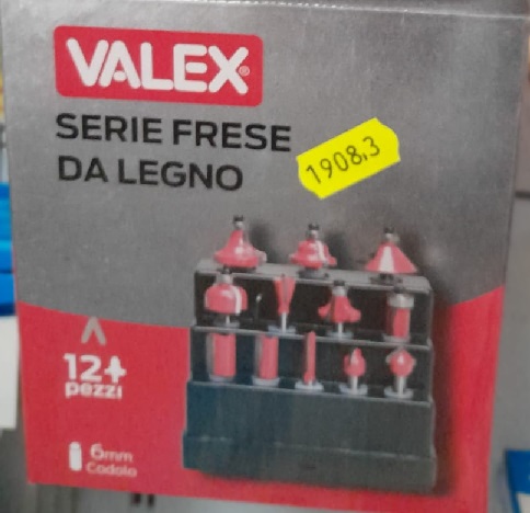 Frese per fresatrice verticale set 12pz Valex