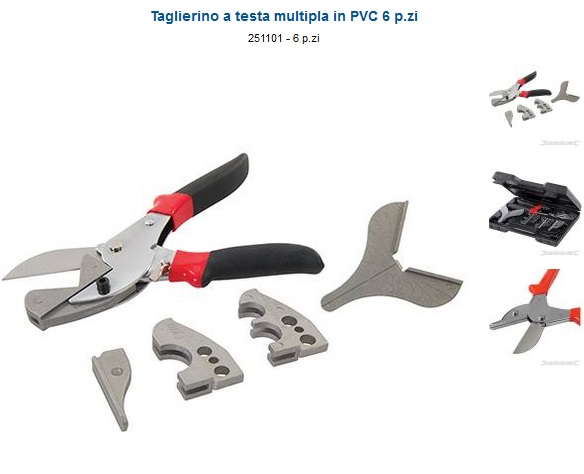 Forbice per guarnizioni e tubi pvc