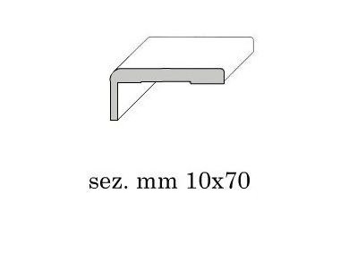 Coprifilo piano laccato da 7 cm con aletta int 20 est 30 mm