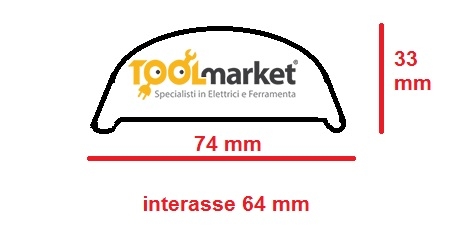Maniglia per mobili a conchiglia argento antico Giusti
