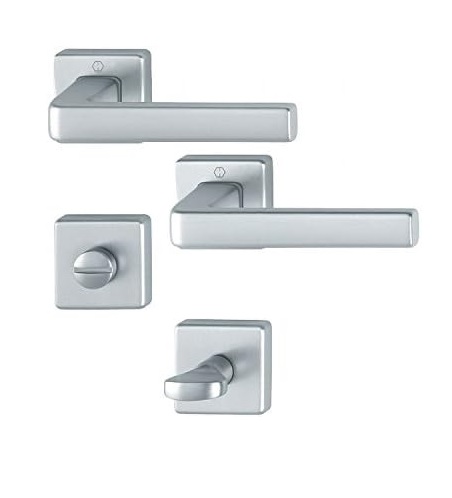 Maniglia Dublin WC con nottolino alluminio sat