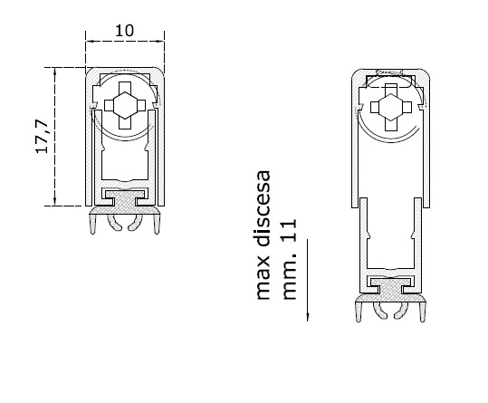 Paraspiffero automatico incasso