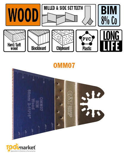 Lama multiutensile OMM07 68mm Cmt