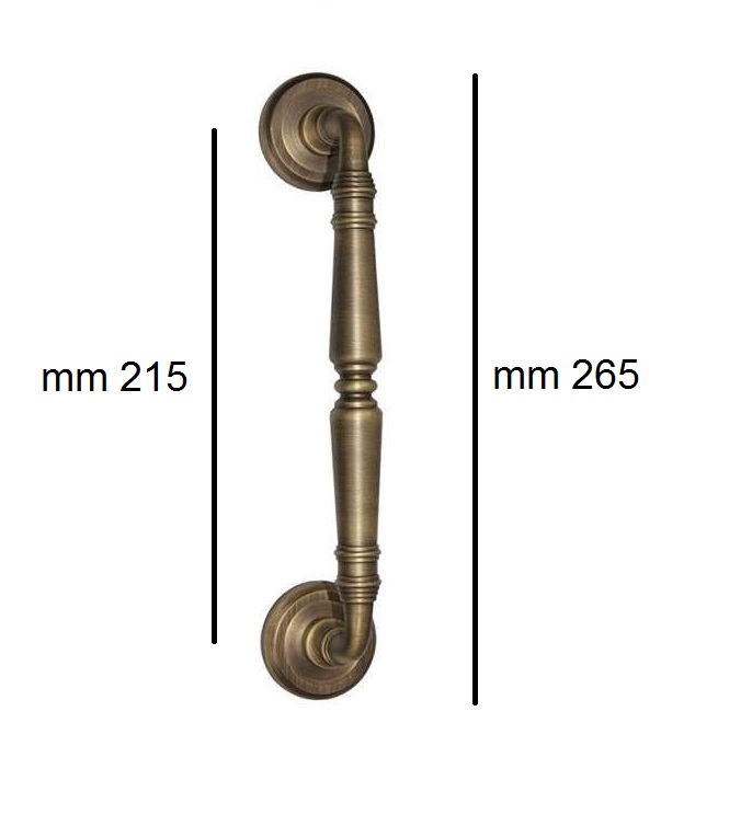 Maniglione ferro anticato da 215 mm interasse  Comit Antique