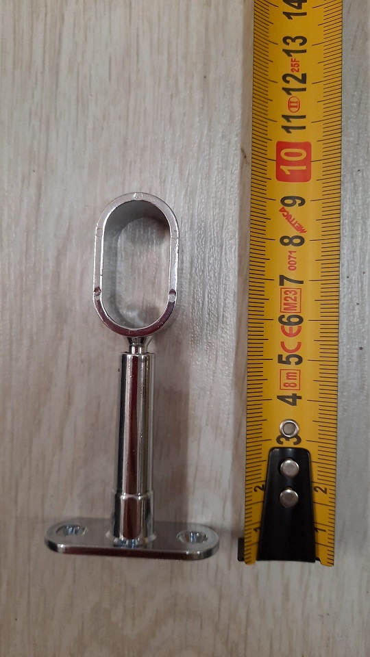 Reggitubo per tubo ovale 30x15 NON passante cromo registrabile 