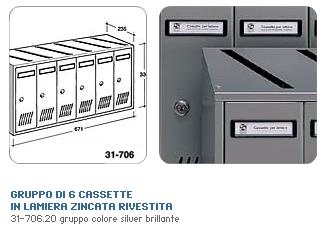 Modulare da parete 6 posti