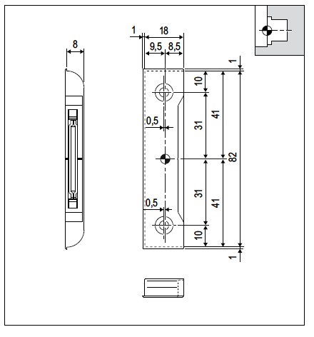 Scrocco magnetico per finestre A514000105  - AGB