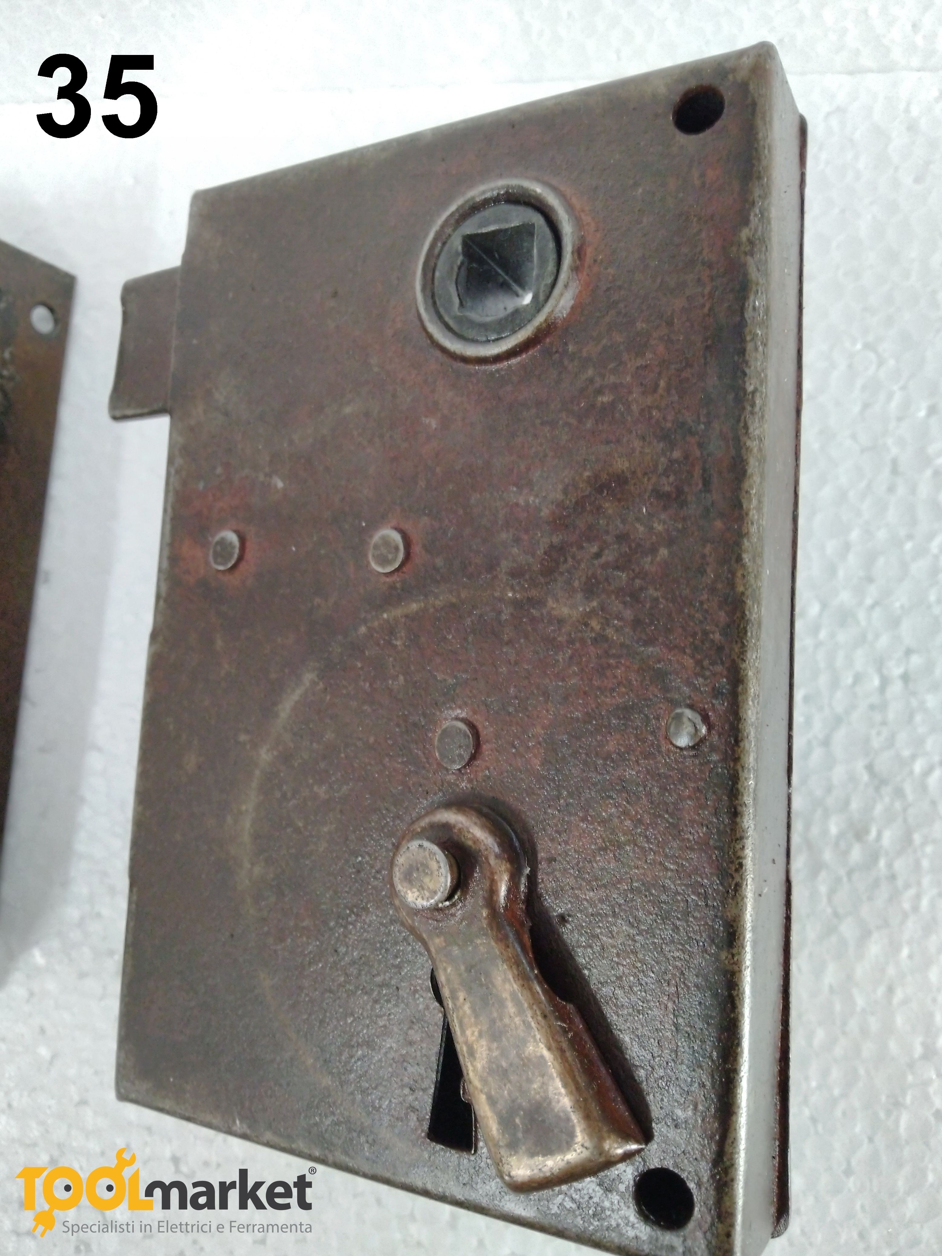 Serratura redosso in ferro vecchio con chiave - METAL STYLE