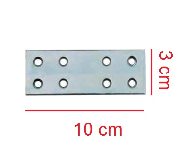 Lastrina piana 100 x 30 mm zincata art 8/59