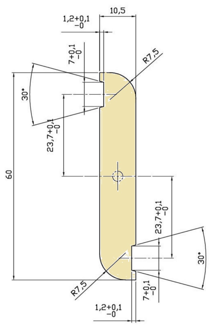 Lamella per persiane 6 cm pino per movimenti orientabili TIN LUX