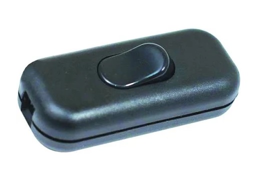 Interruttore passafilo UNIPOLARE NERO passacavo 