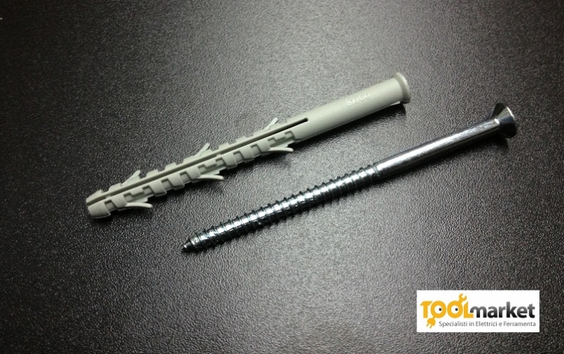 Tasselli nylon prolungato con viti sfusi tecfi