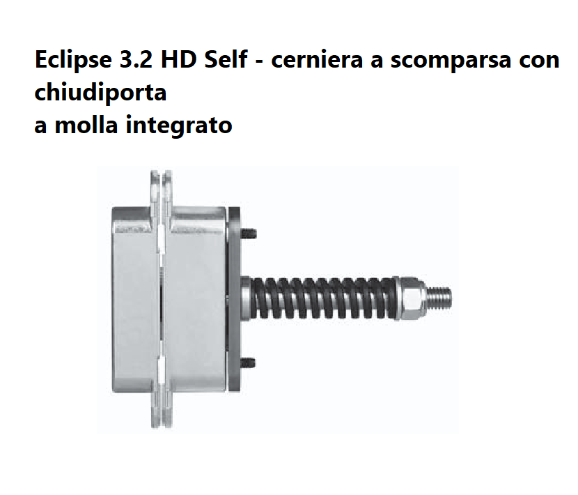 Cerniera scomparsa registrabile a molla ARGENTO Eclipse 3.2 HD  con copertura  AGB E390000.03.34