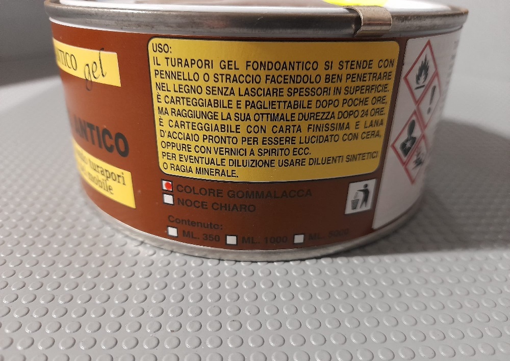 Turapori gel fondo antico ml.350 col. Ambrato