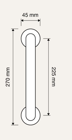 Maniglione Tosca bronzo sfumato opaco da 225 mm  - LINEA CALì 