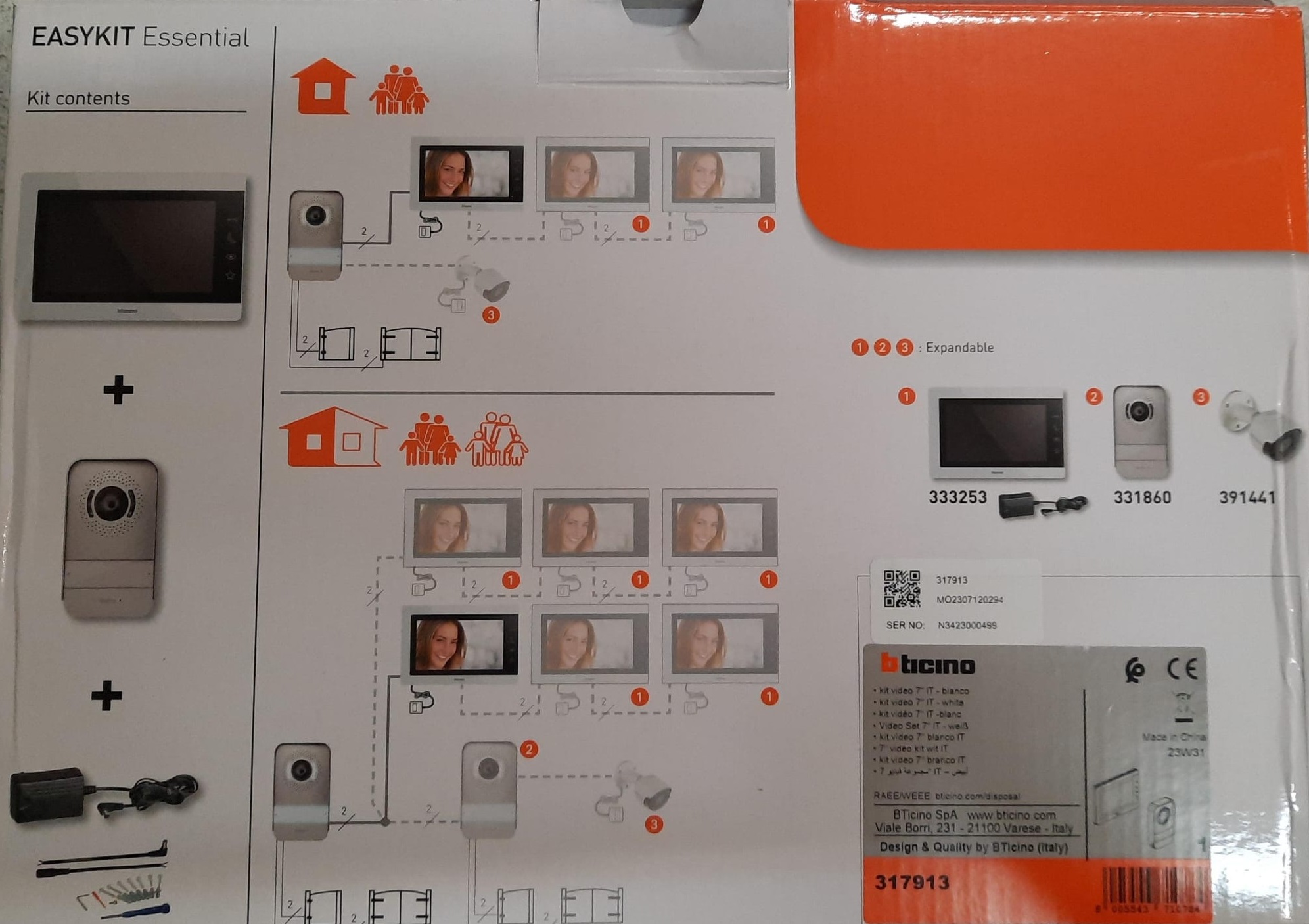 Monitor bticino codice 333253 vivavoce 