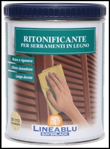 Ritonificante  a solvente per serramenti in legno KK1112/trasparente da 750ml  - SAYERLACK