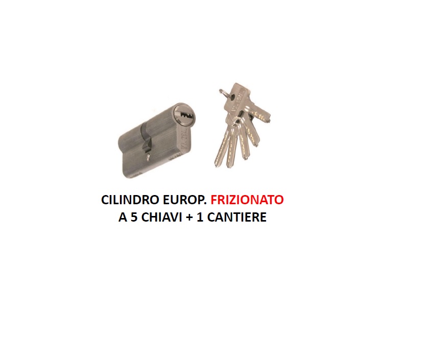 Cilindro Europeo FRIZIONATO con chiave cantiere Telese E044