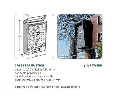 Cassetta postale in lamiera rustica 