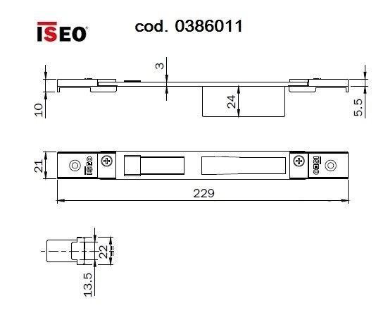 Contropiastra iseo registrabile cod 0386011