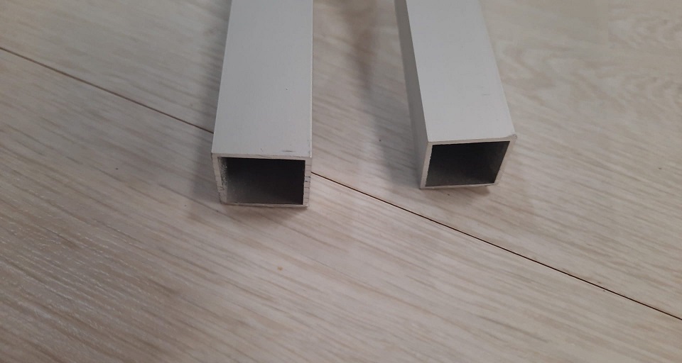Profilo alluminio tubo quadro 20x20x1,3 da mt 2