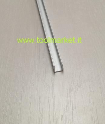 Profilo alluminio opaco ad  U Anodizzato argento da MT 2