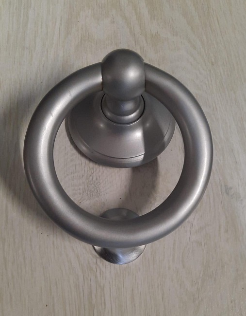 Battente per portone ANELLO  cromo satinato  Cottali   