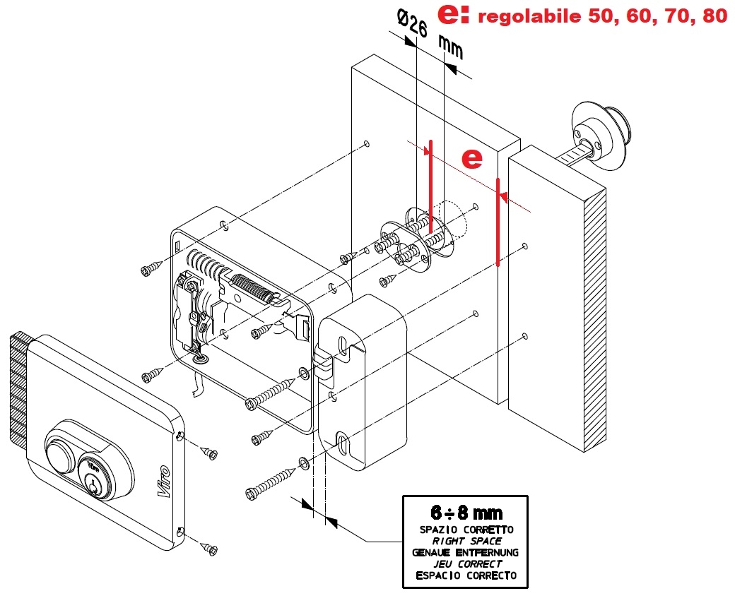 Serratura elettrica per legno VIRO