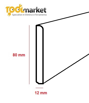 Battiscopa legno 80mm da 225 cm