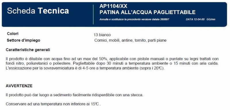 Patina ad acqua pagliettabile AP1104/13 bianca da 1 lt - SAYERLACK