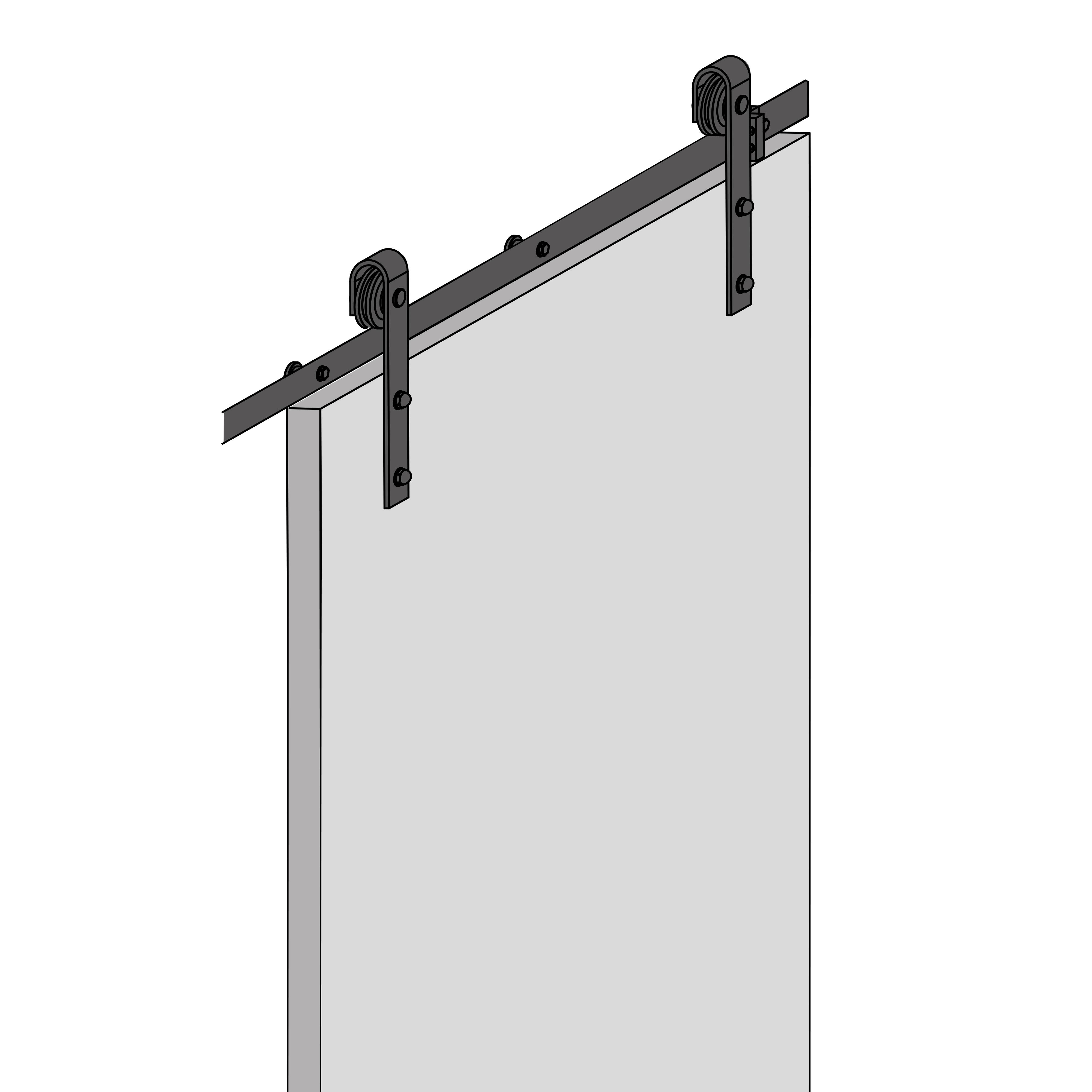 Kit per porta scorrevole rustico porte fienile  - EMUCA