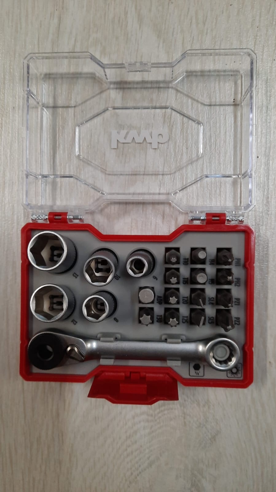 Set bussole e inserti con cricchetto da 20 pz 49118584 Einhell