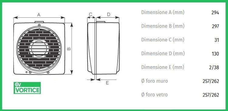 Aspiratore 230/9p Vortice