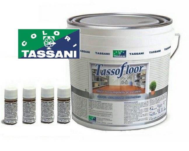 Smalto all'acqua per pavimenti Lt 3 Tassofloor Tassani