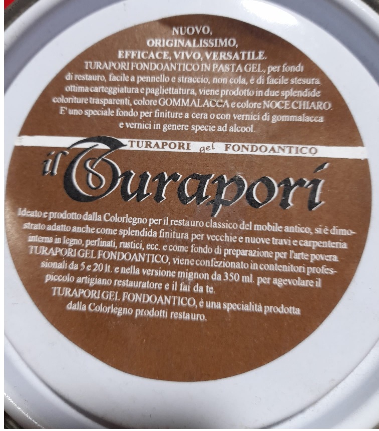 Turapori gel fondo antico ml.350 col. Ambrato