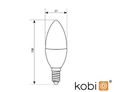 Lampada LED a Oliva in ceramica E14 - 900 lumen - Kobi Premium