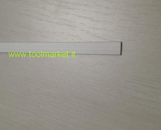 Profilo alluminio piatto Anodizzato argento - Variante: 12mm