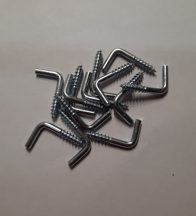Gancio rampino con vite zincato Ø 3 mm conf da 10 Pz