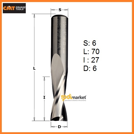 Fresa per CNC in HM integrale 191.xx.11 CMT