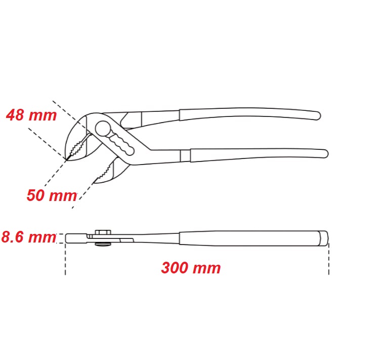 Pinza regolabile a pulsante da 300 BETA 1047/300