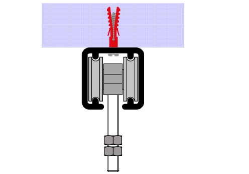 Kit scorrevole binario 120 kg + carrelli PETTITI da 3 mt