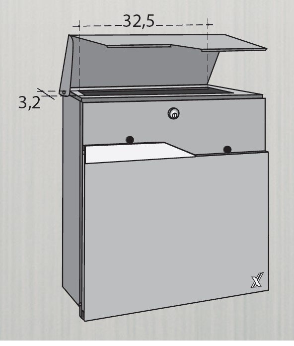 Cassetta postale Nettuno color RUGGINE Alubox