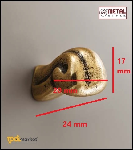 Pomolo serie Barocca oro antico per mobile 24179Z02000.07