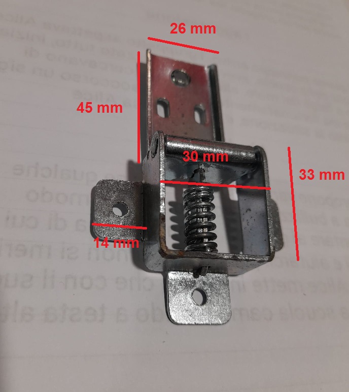 Cerniera ferro a molla a filo esterno